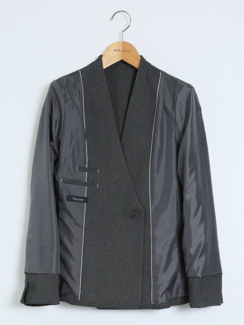 シャークスキン カラーレスジャケット グレー(セットアップ可能)