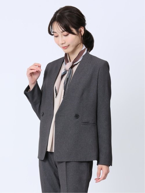 シャークスキン カラーレスジャケット グレー(セットアップ可能)