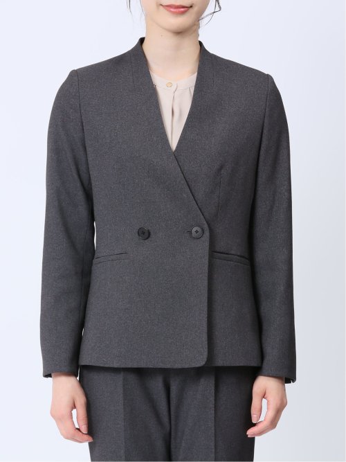 シャークスキン カラーレスジャケット グレー(セットアップ可能)