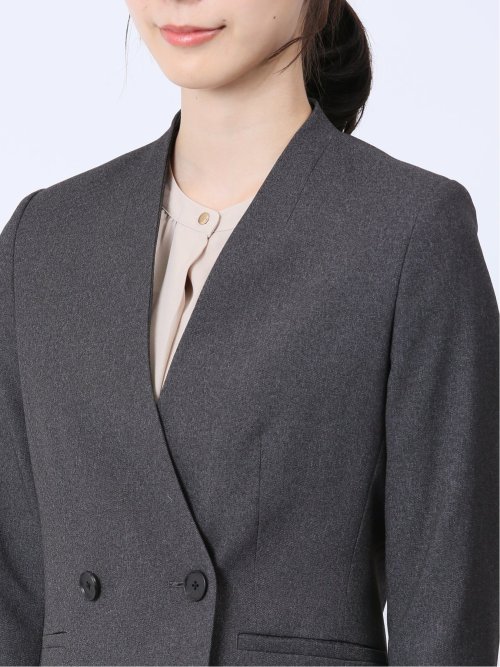 シャークスキン カラーレスジャケット グレー(セットアップ可能)