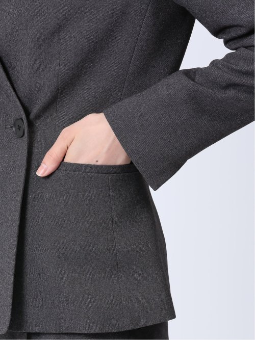 シャークスキン カラーレスジャケット グレー(セットアップ可能)