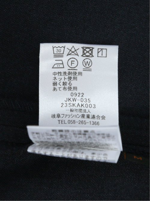 綿麻ライク 1ボタン7分袖ジャケット 紺(セットアップ可能)