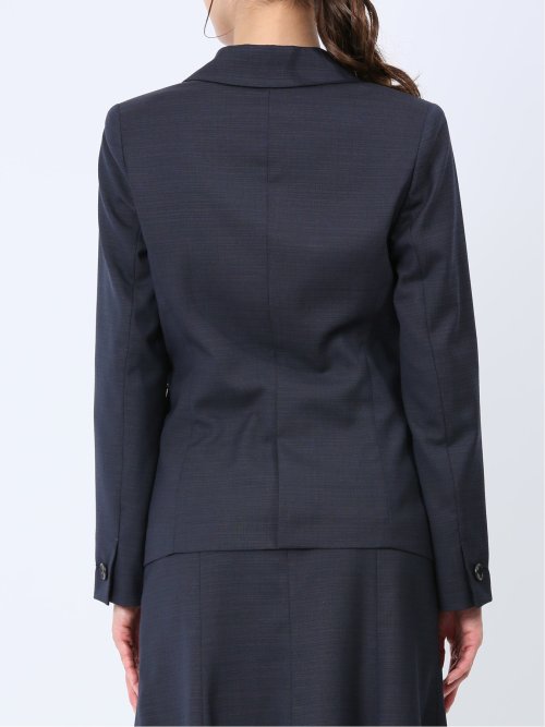 ウール混組織柄 1ボタンジャケット(セットアップ可能)