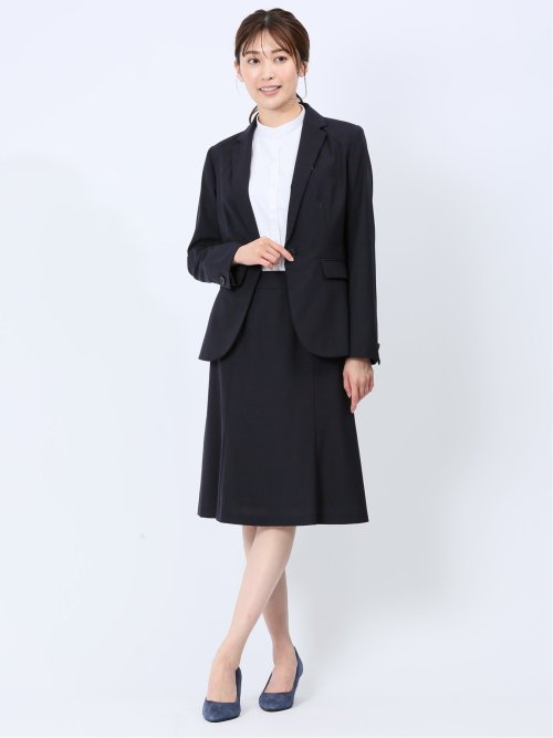 ウール混シャドーチェック 1ボタンジャケット(セットアップ可能)