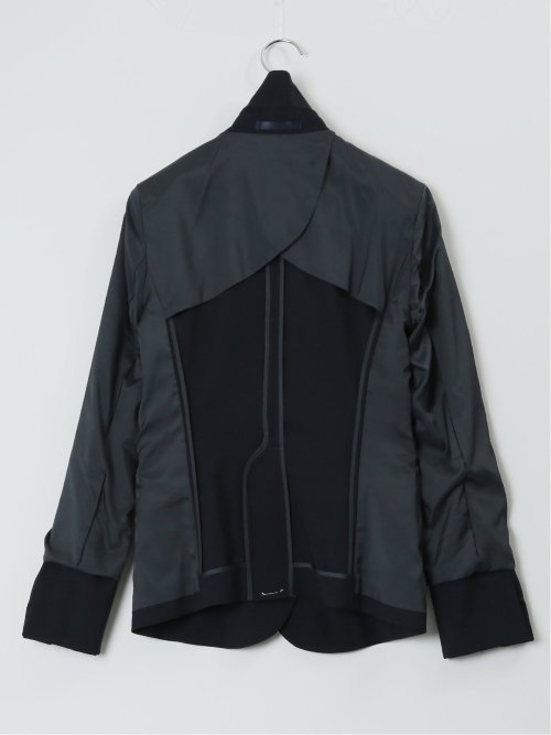 ウール混シャドーチェック 1ボタンジャケット(セットアップ可能)