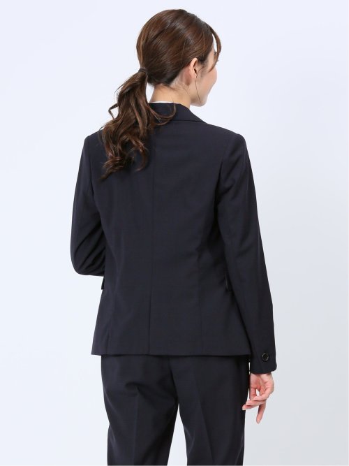 ウール混シャドーチェック 1ボタンジャケット(セットアップ可能)