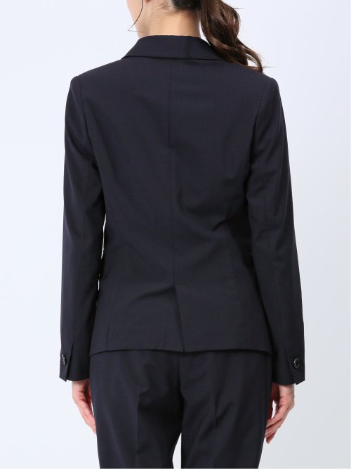 ウール混シャドーチェック 1ボタンジャケット(セットアップ可能)