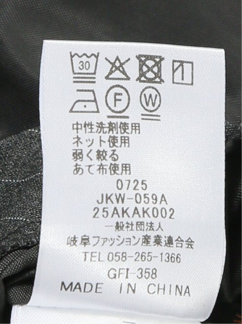 ストレッチウォッシャブル ピンスト リラクシング 1ボタンジャケット グレー(セットアップ可能)