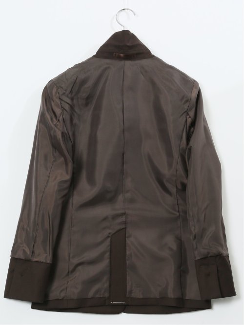 ウォッシャブル クリアツイル リラクシング 1ボタンジャケット こげ茶(セットアップ可能)