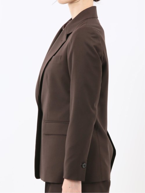 ウォッシャブル クリアツイル リラクシング 1ボタンジャケット こげ茶(セットアップ可能)