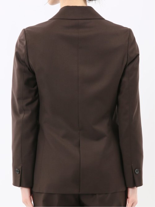 ウォッシャブル クリアツイル リラクシング 1ボタンジャケット こげ茶(セットアップ可能)