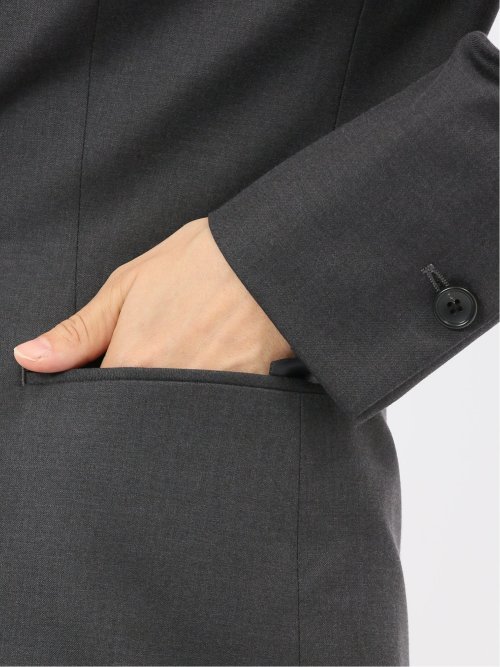 ウォッシャブル クリアツイル リラクシング 1ボタンジャケット グレー(セットアップ可能)