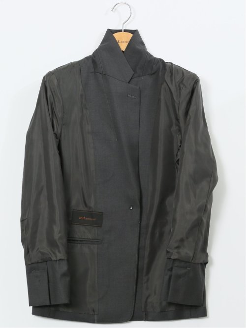 ウォッシャブル クリアツイル リラクシング 1ボタンジャケット グレー(セットアップ可能)