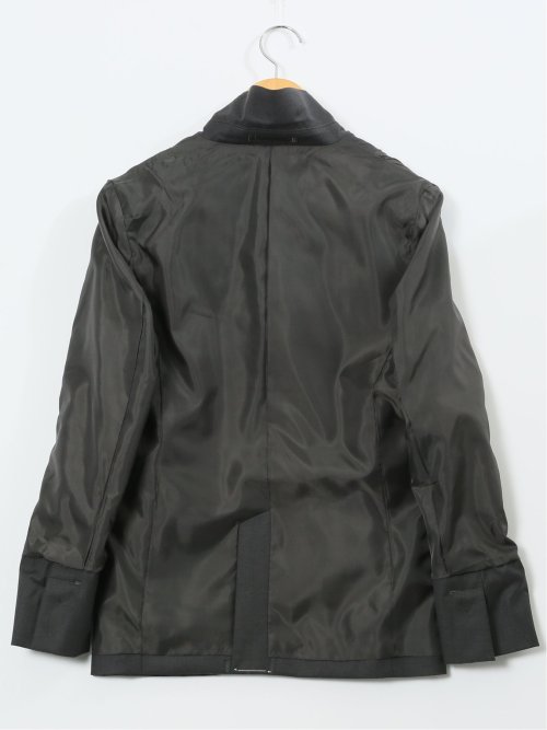 ウォッシャブル クリアツイル リラクシング 1ボタンジャケット グレー(セットアップ可能)