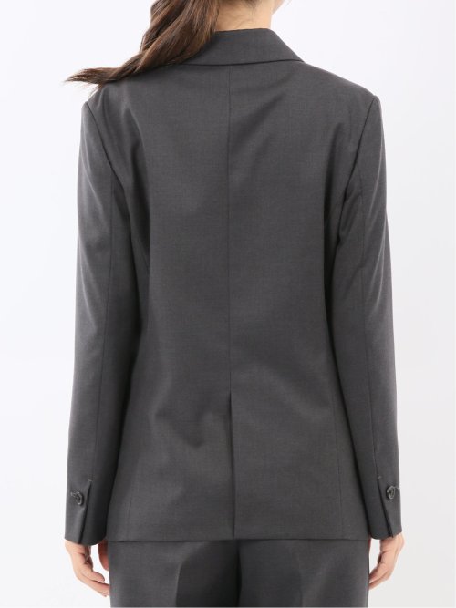 ウォッシャブル クリアツイル リラクシング 1ボタンジャケット グレー(セットアップ可能)