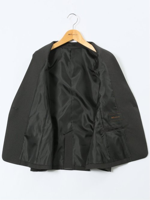 ストレッチウォッシャブル ウール調 リラクシング ノーカラージャケット 千鳥グレー(セットアップ可能)