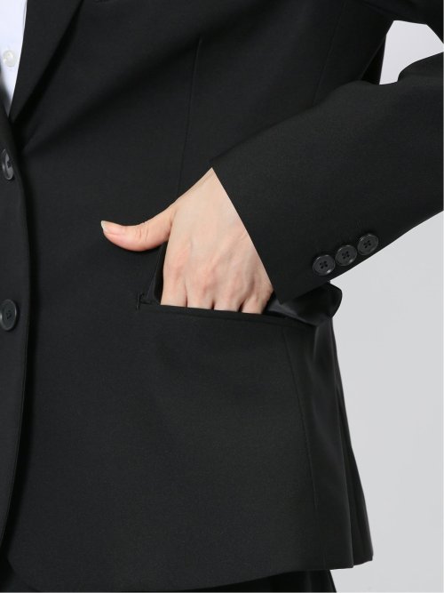 クリアエフェクト 黒無地 2ボタンジャケット(セットアップ可能)