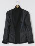 クリアエフェクト 黒無地 2ボタンジャケット(セットアップ可能)
