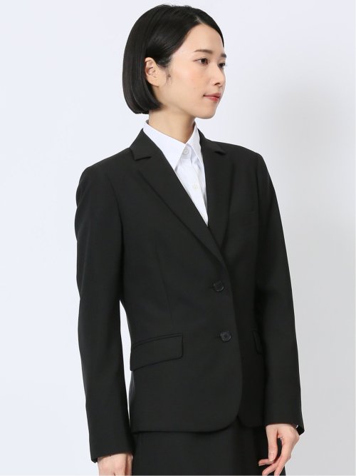 クリアエフェクト 黒無地 2ボタンジャケット(セットアップ可能)