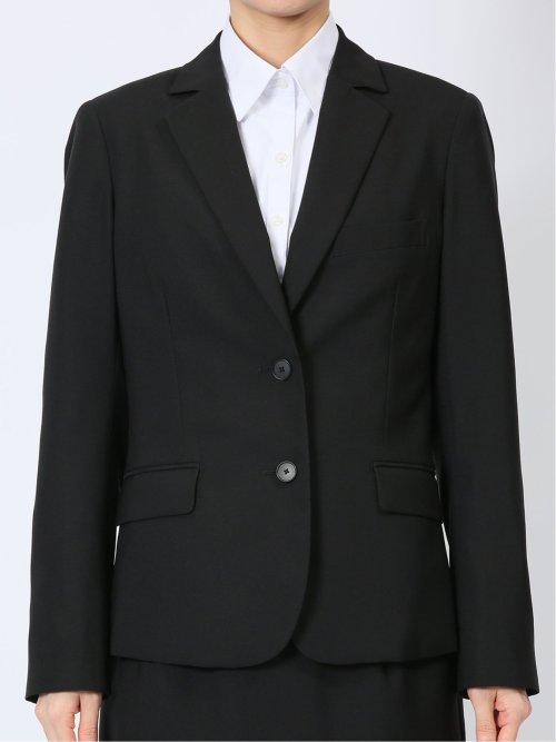 クリアエフェクト 黒無地 2ボタンジャケット(セットアップ可能)