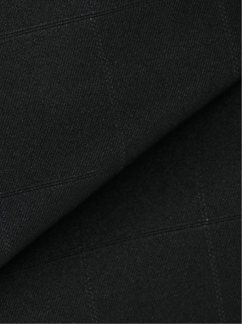 ウィンドペン柄 2ボタンテーラージャケット 黒(セットアップ可能)