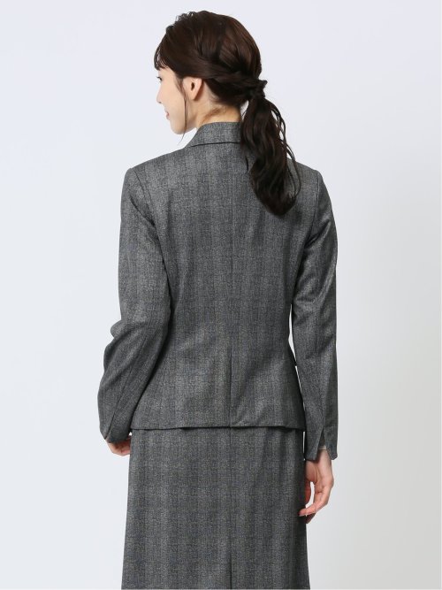 ポンチ 1ボタンジャケット チェックグレー(セットアップ可能)