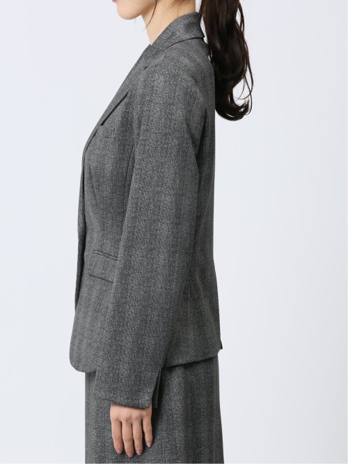 ポンチ 1ボタンジャケット チェックグレー(セットアップ可能)