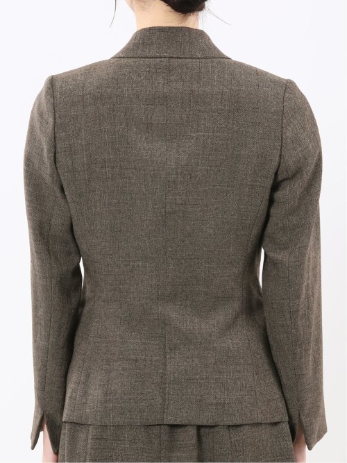 ストレッチウォッシャブル シャーク 1ボタンジャケット こげ茶(セットアップ可能)