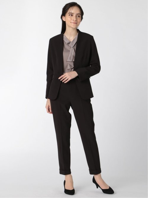 ダブルクロス カラーレスジャケット 黒(セットアップ可能)