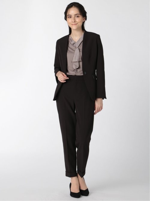 ダブルクロス カラーレスジャケット 黒(セットアップ可能)