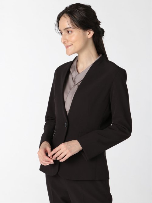 ダブルクロス カラーレスジャケット 黒(セットアップ可能)