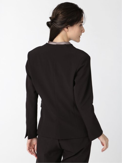 ダブルクロス カラーレスジャケット 黒(セットアップ可能)