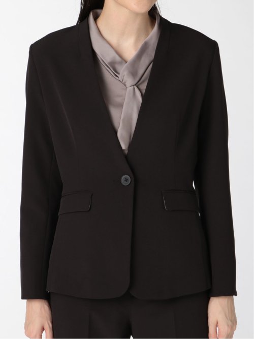 ダブルクロス カラーレスジャケット 黒(セットアップ可能)