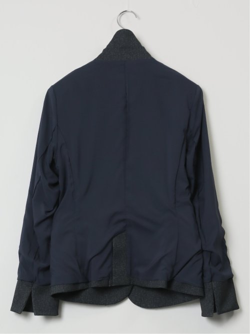 ポンチ 1ボタンジャケット 組織紺(セットアップ可能)