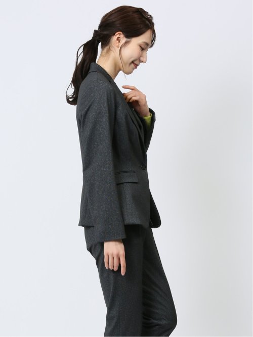 ポンチ 1ボタンジャケット 組織紺(セットアップ可能)