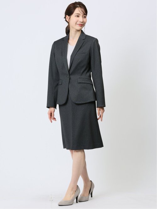 ポンチ 1ボタンジャケット 組織紺(セットアップ可能)