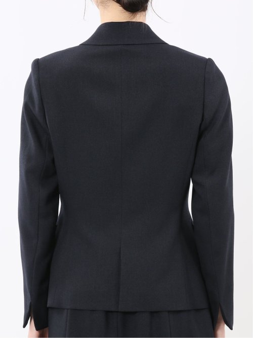 ストレッチウォッシャブル シャーク 1ボタンジャケット 紺(セットアップ可能)