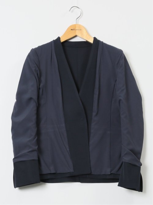 ダブルクロス カラーレスジャケット 紺(セットアップ可能)