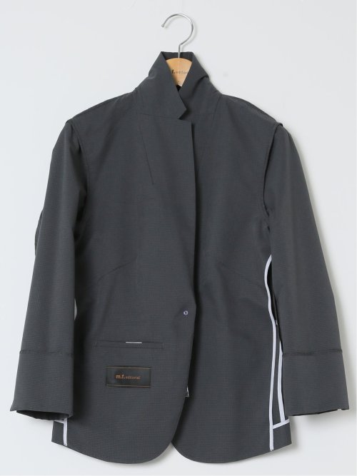 クールドッツ 1ボタン7分袖ジャケット グレー(セットアップ可能)