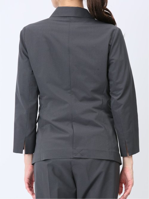 クールドッツ 1ボタン7分袖ジャケット グレー(セットアップ可能)