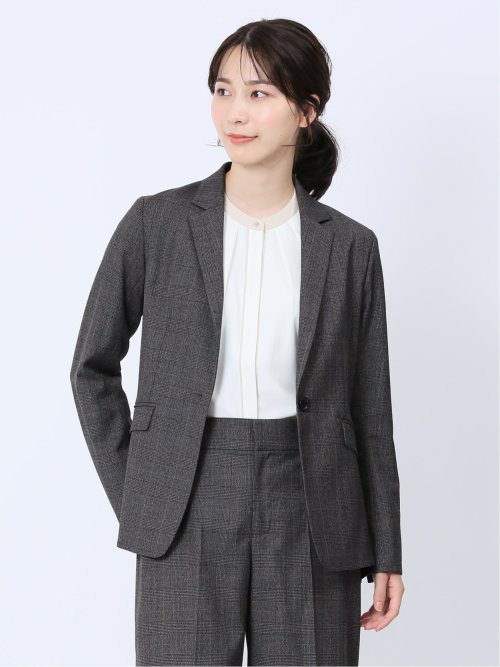 ユニクロ ジャケット Sサイズ レディース 春服 グレー アウター 店内