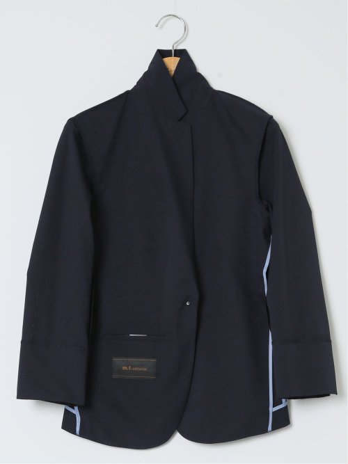 クールドッツ 1ボタン7分袖ジャケット 紺(セットアップ可能)