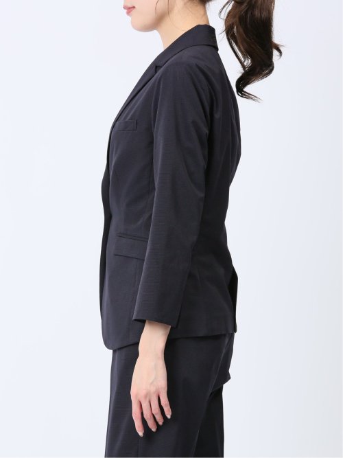 クールドッツ 1ボタン7分袖ジャケット 紺(セットアップ可能)