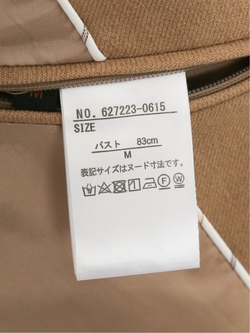 ウーリッシュ カラーレスジャケット キャメル(セットアップ可能)