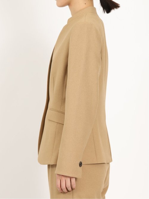 ウーリッシュ カラーレスジャケット キャメル(セットアップ可能)