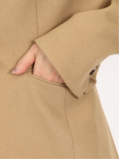 ウーリッシュ カラーレスジャケット キャメル(セットアップ可能)