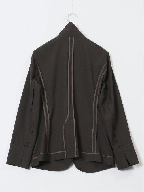 ウェザーストレッチウォッシャブル 1ボタンジャケット こげ茶(セットアップ可能)