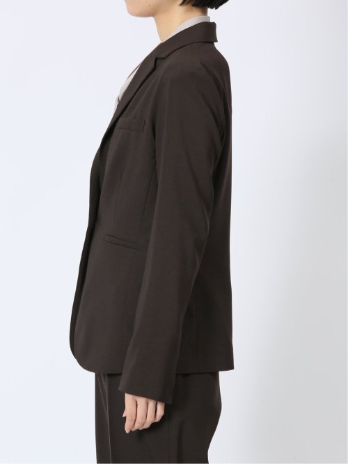 ウェザーストレッチウォッシャブル 1ボタンジャケット こげ茶(セットアップ可能)