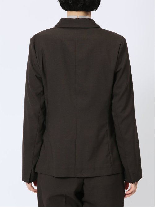 ウェザーストレッチウォッシャブル 1ボタンジャケット こげ茶(セットアップ可能)