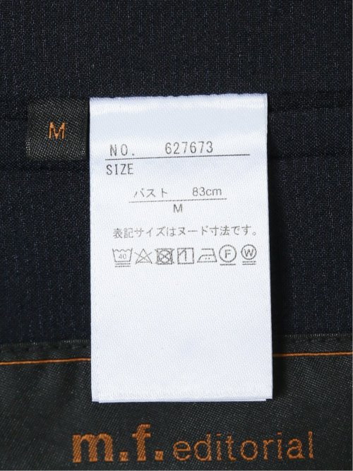 シアサッカー 1ボタン7分袖ジャケット 紺(セットアップ可能)